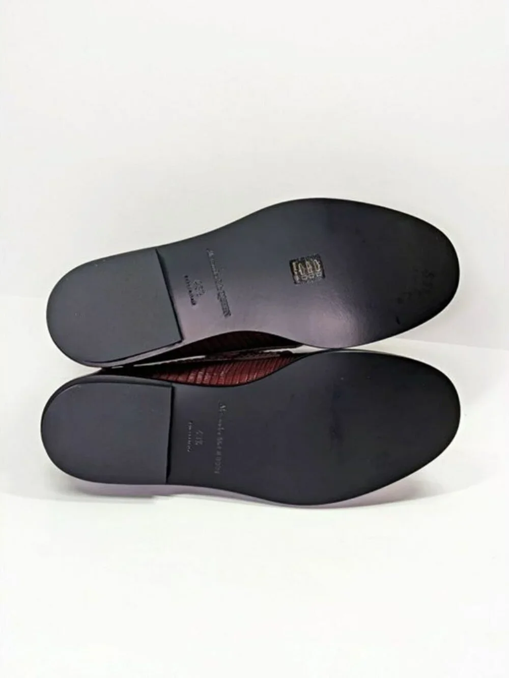 Alexander McQueen Men's Croc Embossed Apron Toe Loafers Size 43.5 (MSRP $990)